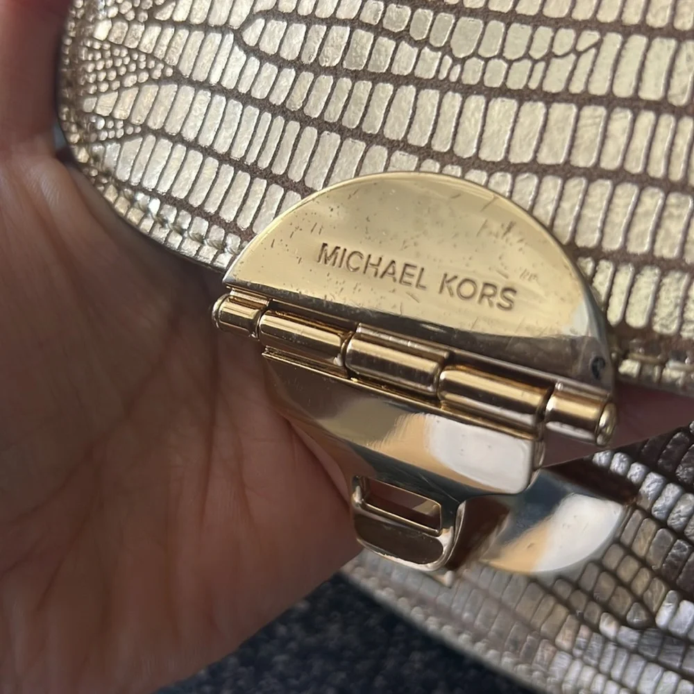 MICHAEL KORS Mini CRISS BODY BAG!! Gold tone - Picture 11 of 13